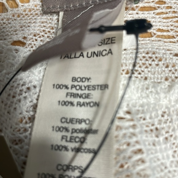 NWT Chico’s lace knot fringe poncho - Picture 5 of 6